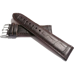 Fado&  Her Saate   Uyumlu  Hakiki  Croco  Deri   Saat Kordonu   22    mm   (296)  Kahverengi