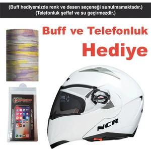 Ncr Çene Açılır Kask Beyaz