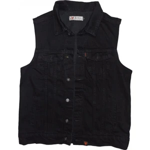 Vintage Siyah Kot Yelek