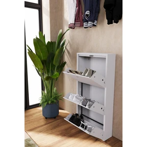 Hera Metal Kilitli Ayakkabılık 3'lü Beyaz