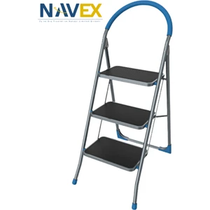 3 Basamaklı Katlanabilir Kaymaz Tabanlı Dengeli Geniş Merdiven