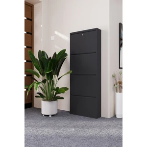 Wood House Hera Metal Kilitli Ayakkabılık 4'lü Antrasit