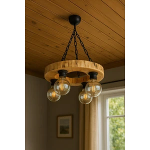 Aysem Wood Ahşap Kütük Dilim Avize Otel Cafe Otel