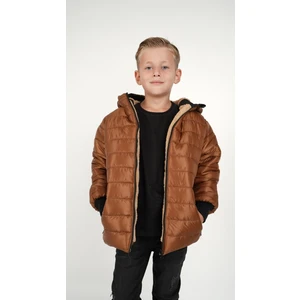 Erkek Çocuk Su ve Rüzgar Geçirmez Içi Kürklü Kapişonlu Mont