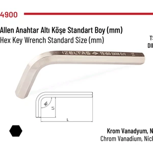 Alyan (Allen) Anahtar Altı Köşe 9mm