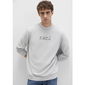 Mavi Logo Baskılı Gri Sweatshirt 0S10402-70075