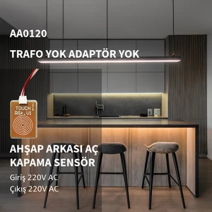 Ahşap-Taş Arkası 220V Dokunmatik Sensör Anahtarı