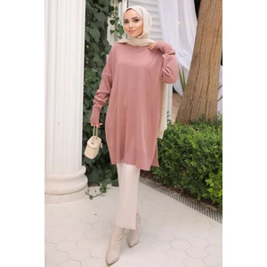 Gül Kurusu Soğuk Iplik Merserize Triko Kazak