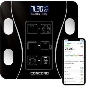 C-W01 Dijital Akıllı Bluetooth Baskül - Siyah - Pil Hediyelidir