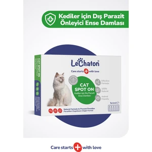 Kediler için Dış Parazit Pire Bit Kene Deri Bakımı Için Bitkisel Ense Deri Damla 5x1 ml