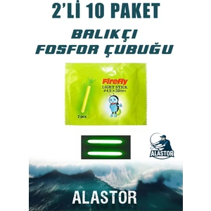 Balıkçı Olta Fosfor 10 Paket Çiftli Light Stick 4.5X39 mm 10 Paket Olta Fosforu Fosforlu Çubuk