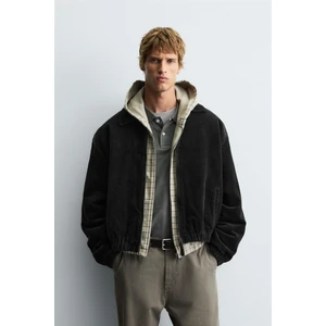 Relaxed Fit Fitilli Kadife Erkek Ceket