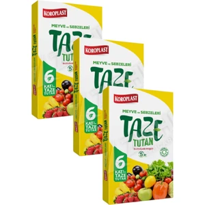 6 Kat Taze Tutan Buzdolabı Poşeti 5li x 3 Adet