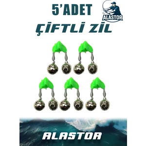 5'li Set Çiftli Plastik Zil Olta Zili Olta Kamışı Için Zil Fosfor Takılabilir Zil