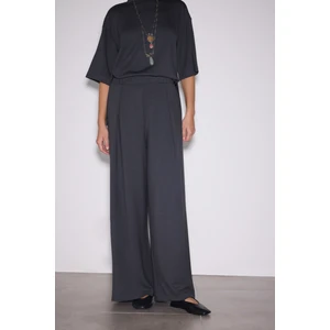 Pileli Geniş Paça Modal Jogger