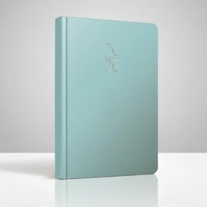 2026 102-ECK Sert Kapak 14X20 Kareli Günlük AJANDA-336 Sayfa (Türkçe-Ingilizce-Almanca-Rusça)