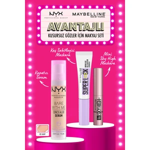 Bare With Me 02  Kapatıcı & Super Lock Kaş Sabitleyici Makyaj Seti & Sky High Mini Maskara