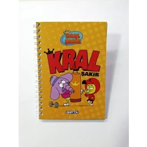 Kral Şakir A6 Not Defteri Eğlenceli Tasarım ve Kaliteli Kağıt ile 1 Adet