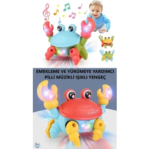 Brother Toys Yürüyen Yengeç Oyuncak İpli Işıklı Müzikli Emeklemeye ve Yürümeye Yardımcı