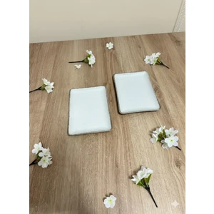 Kütahya Porselen Pearl Tarçın 18X13 Dikdörtgen Tabak 2 Li