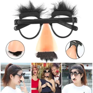 Eğlenceli Kılık Değiştirme Kaş Bıyık Mizah Gözlüğü 9X13 cm