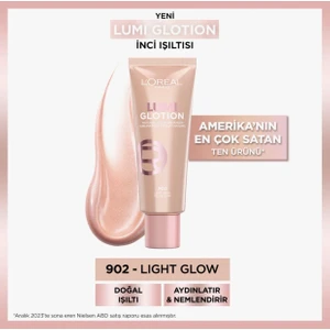 L'oréal Paris Glotion All-In-One Doğal Işıltılı 902 - Light Glow Highlighter, Likit Aydınlatıcı