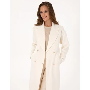 Pierre Cardin Kadın Ekru Kaşe Kaban 50308929-VR019