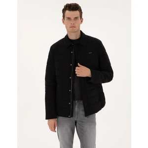 Pierre Cardin Erkek Siyah Gömlek Yaka Mont 50313938-VR046