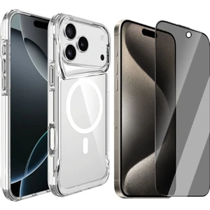 iPhone 17 Pro Kılıf Zore M-Safe Şarj Özellikli T-Max M-Safe Kapak + Hayalet Ekran Koruyucu