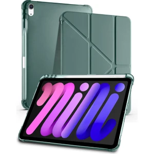 Nezih Case Apple iPad Mini 7 / iPad Mini 6 Uyumlu Pu Deri Uyku Modlu Kalem Bölmeli Arkası Yumuşak Silikon Kılıf