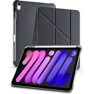 Nezih Case Apple iPad Mini 7 / iPad Mini 6 Uyumlu Pu Deri Uyku Modlu Kalem Bölmeli Arkası Yumuşak Silikon Kılıf