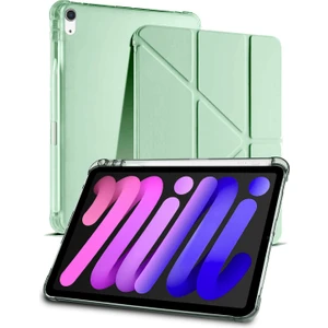 Nezih Case Apple iPad Mini 7 / iPad Mini 6 Uyumlu Pu Deri Uyku Modlu Kalem Bölmeli Arkası Yumuşak Silikon Kılıf