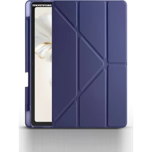 Honor Pad 9 12.1 Inch Tablet Uyumlu Kılıf Katlanır Kalemlikli Standlı Uyku Modlu Akıllı Kapak
