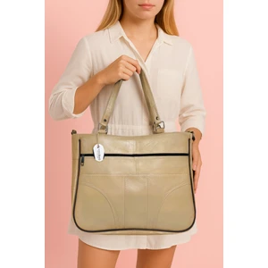 Hakiki Deri Kol Omuz Askılı Çapraz Postacı Çok Gözlü Çanta