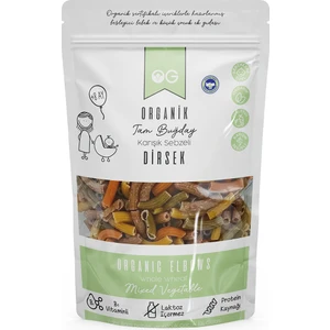 Organik Karışık Sebzeli Tam Buğday Dirsek Makarna 200 Gr +8 Ay