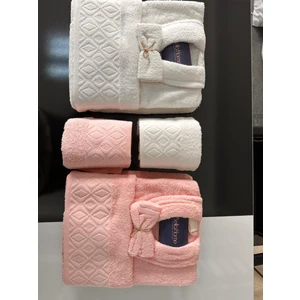 Bella Home Bornoz Seti Lüks Jakarlı Bella Home