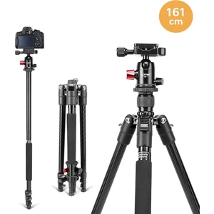 M6 Profesyonel Alüminyum Alaşım Taşıma Çantası Hediyeli 161 CM Dslr Tripod 12KG Taşıma Kapasiteli