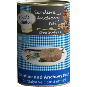 Chefs Choice Sardalyalı ve Hamsili Tahılsız Yetişkin Kedi Konservesi 400 gr