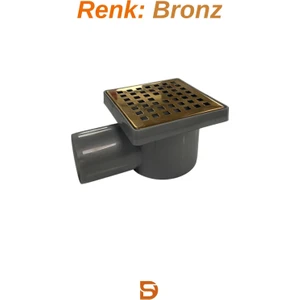 10X10 Plastik Çerçeveli Yer Süzgeci Duş Kanalı Izgara - Yatay Çıkış 50MM