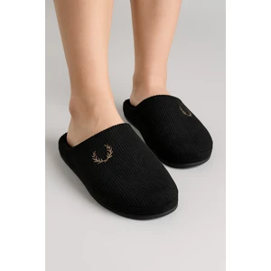 Erkek Kışlık Yumuşak Kadife Içi Fitilli Gondol Kürklü Kaymaz Taban Ev Terliği