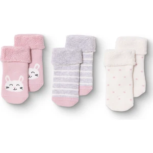 Hellobaby Kız Bebek 3lü Havlu Çorap