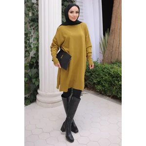 K. Yağyeşili Soğuk Iplik Merserize Triko Kazak