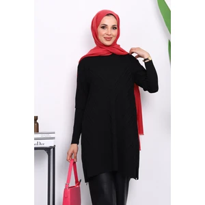 İmaj Butik Siyah Soğuk İplik Triko Tunik