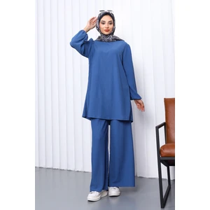 Indigo Bürümcük Tunik Pantolonlu Takım