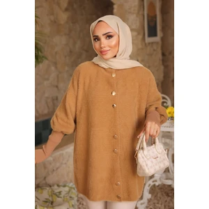 Vizon Dik Yaka Angora Yumoş Hırka