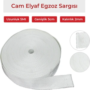 Cam Elyaf Şerit Egsoz Sargısı 50X2MM - 5-Metre
