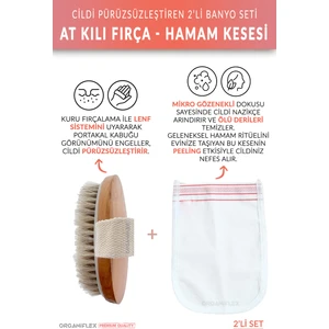 At Kılı Fırçası ve Mikro Gözenekli Hamam Kesesi 2'li Set
