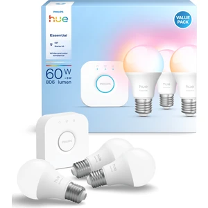 Hue Essential 3'lü E27 Ampul Başlangıç Seti 806 Lumen