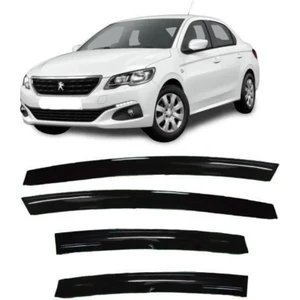 Peugeot 301 2012-2019 Uyumlu Mugen Cam Rüzgarlığı Seti Piano Black 4'lü Ithal