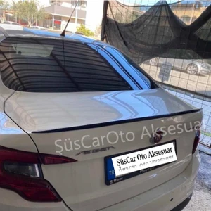 Fiat Egea Bagaj Üstü Slim Spoiler Piano Black - Parlak Beyaz
